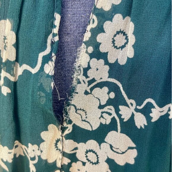 RARE 70s Ossie Clark Celia Birtwell Soviet Rose Print Chiffon Vintage Maxi Dress - Picture 5 of 7